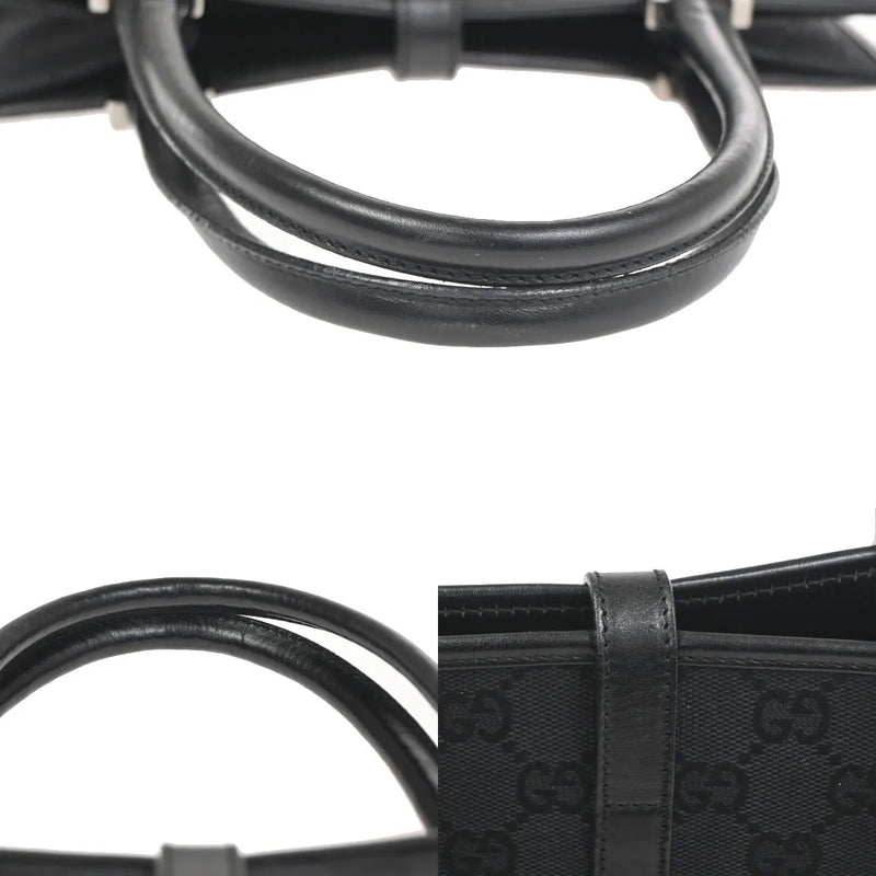 Gucci Jackie Tote Gg Canvas Black Bag