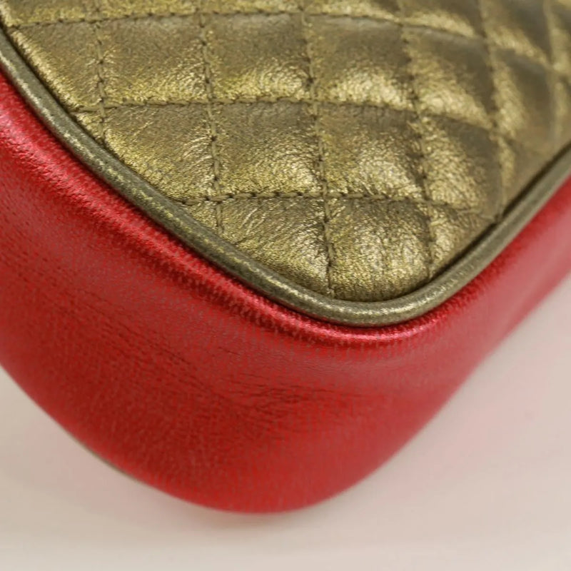Gucci Trapuntata Camera Quilted Laminated Leather Red Bag