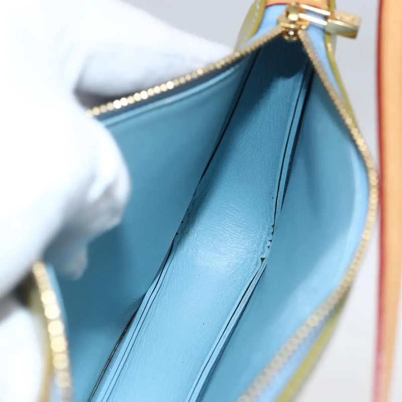 Louis Vuitton Lexington Pochette Monogram Vernis Blue Patent_leather Bag