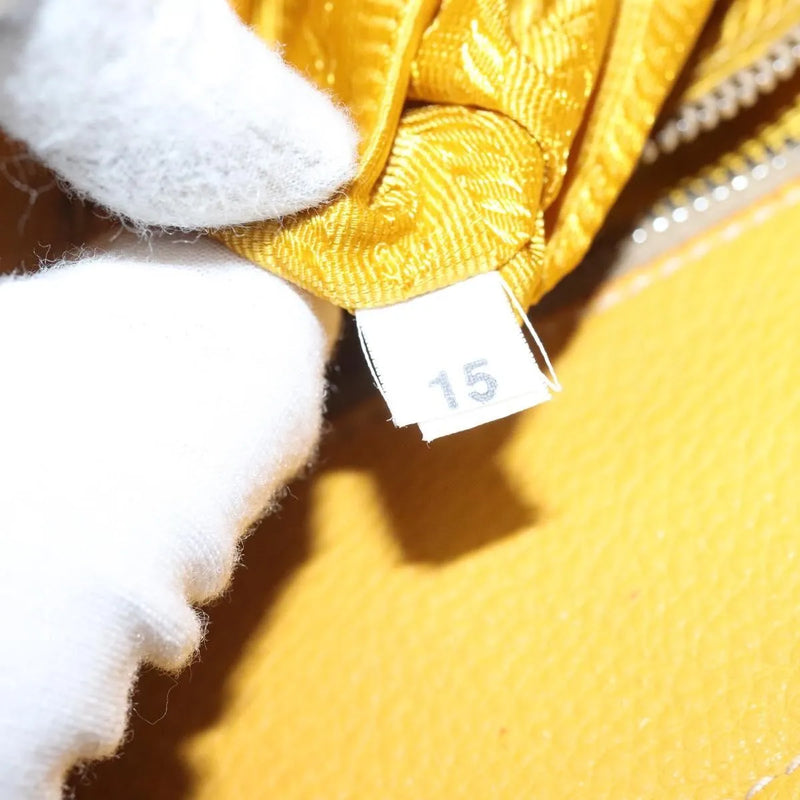 Prada Vintage Leather Yellow Bag