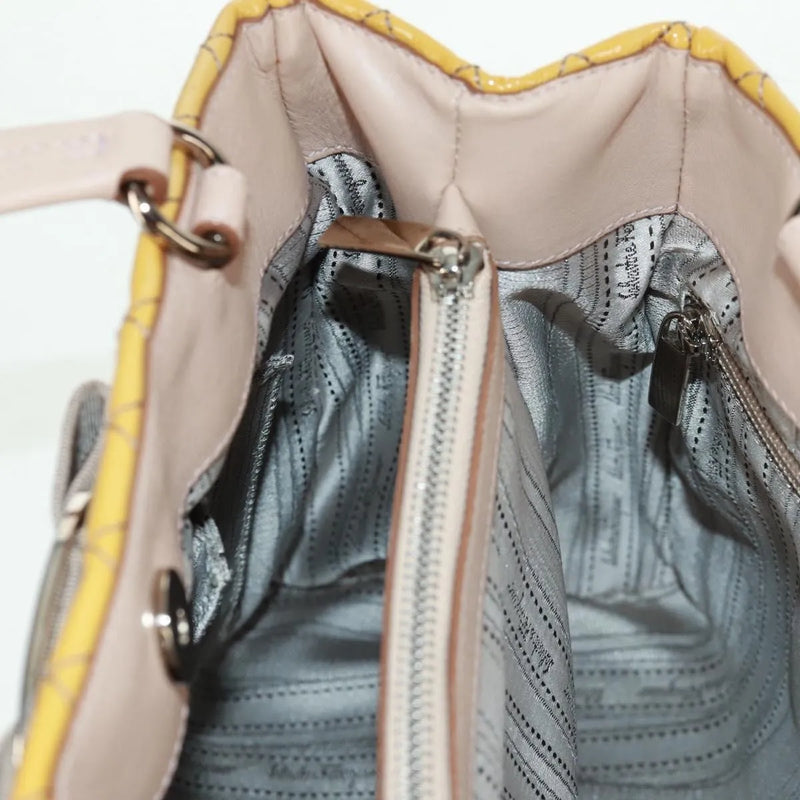 Salvatore Ferragamo Vala Patent Leather Yellow Patent_leather Bag