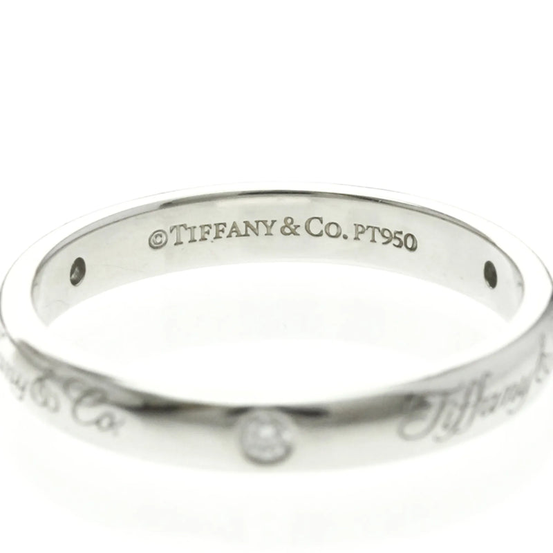 Tiffany & Co. Notes Wedding Band Platinum With Diamonds Silver Jewelry