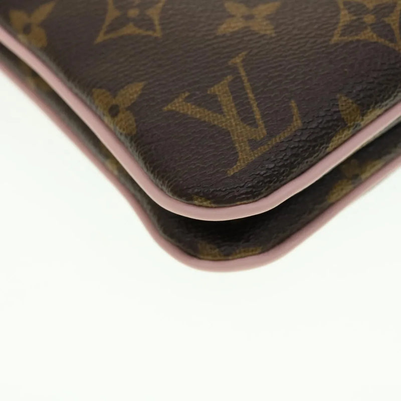 Louis Vuitton Double Zip Pochette Limited Edition Vivienne Xmas Monogram Canvas Brown Bag