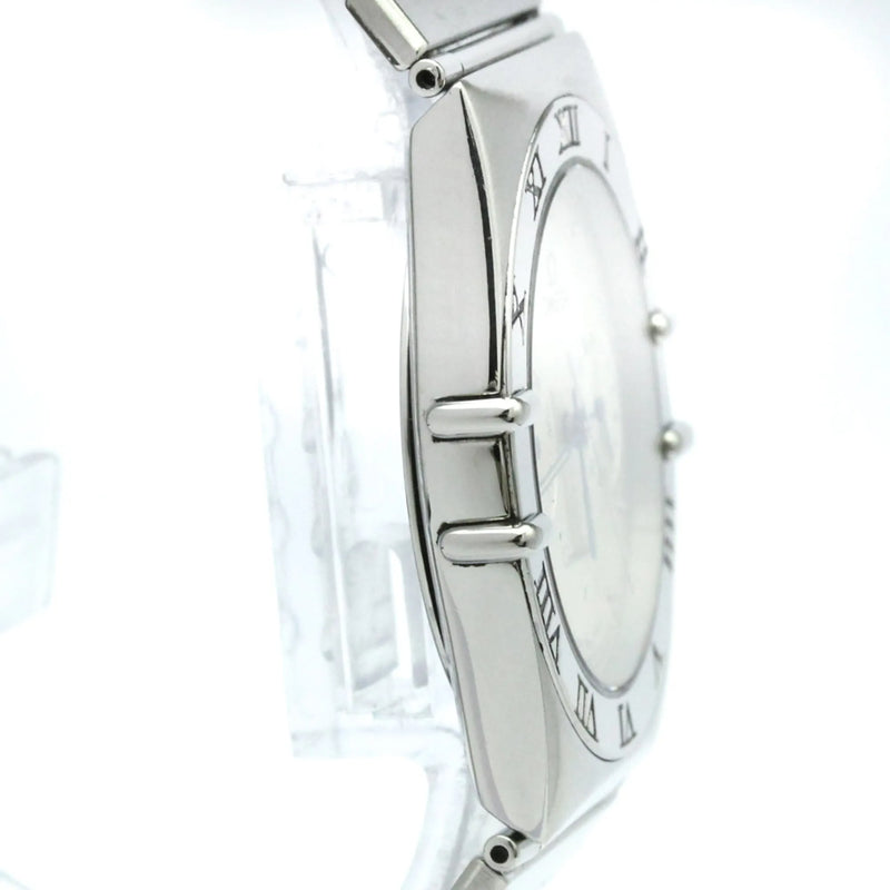 Omega Constellation Day Date Quartz Stainless Steel Watch