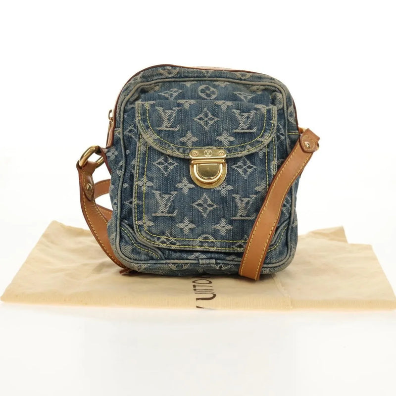 Louis Vuitton Camera Monogram Denim Blue Denim_jeans Bag