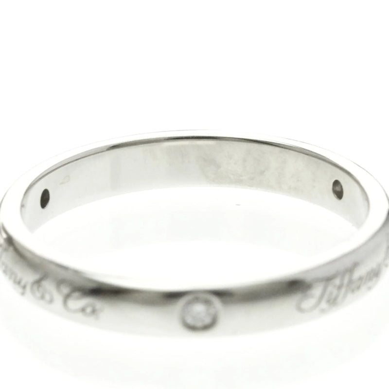 Tiffany & Co. Notes Wedding Band Platinum With Diamonds Silver Jewelry