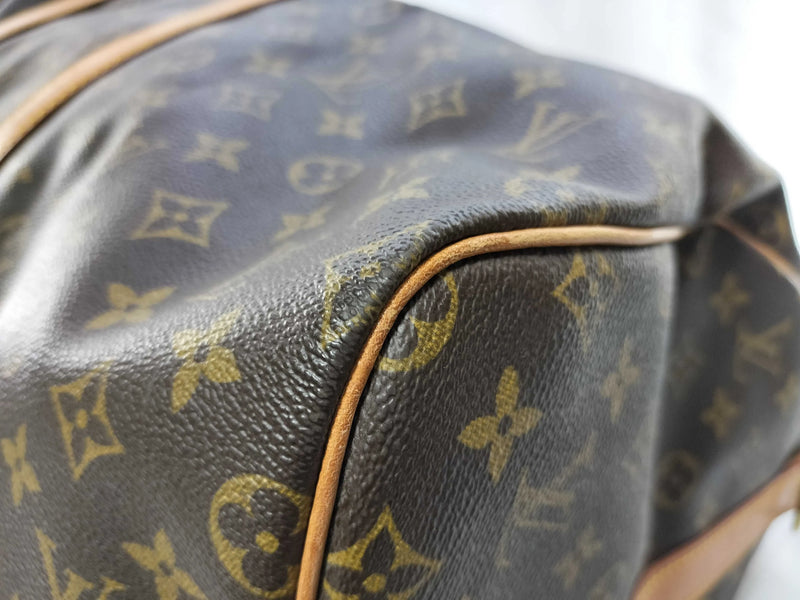 Louis Vuitton Keepall Bandouliere Monogram Canvas Brown Bag