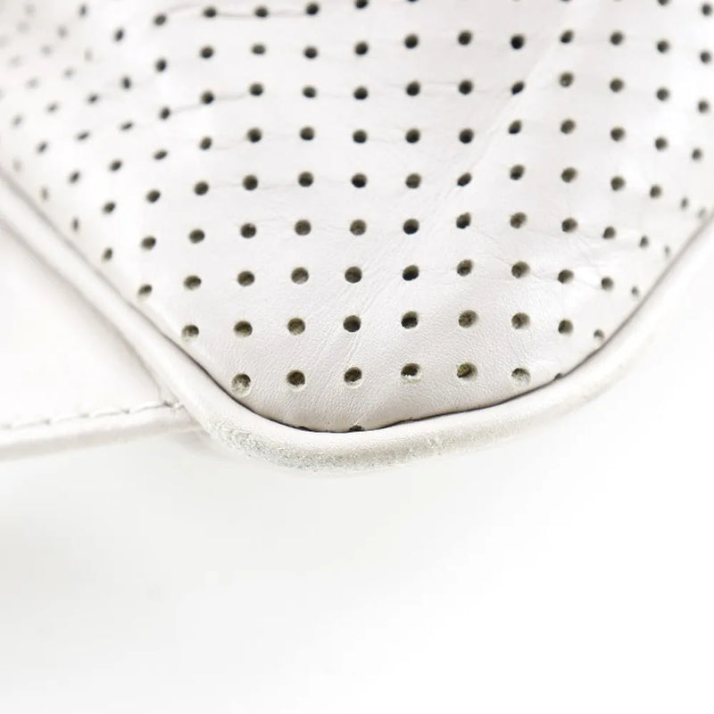 Bottega Veneta Drawstring Perforated Leather Beige Calfskin Bag