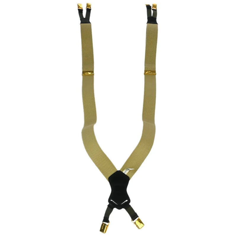 Chanel Logo Suspenders Canvas Beige Accessory