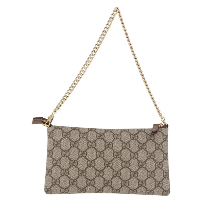 Gucci Pochette Gg Canvas Beige Pvc Bag