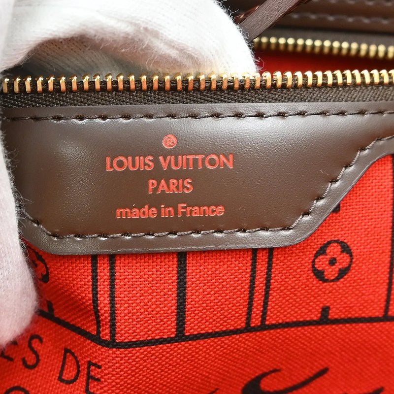 Louis Vuitton Neverfull Tote Damier Brown Canvas Bag