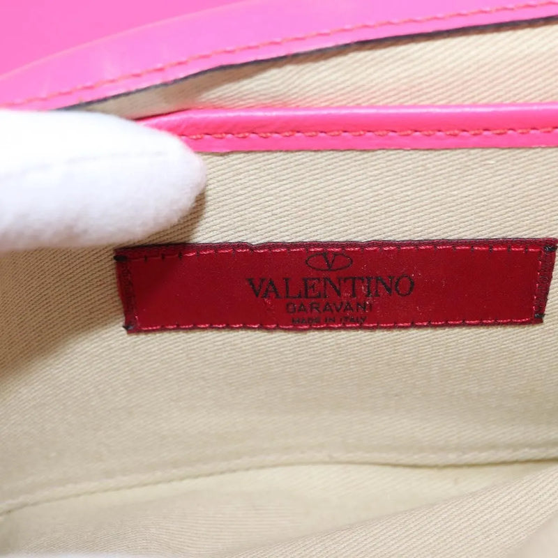Valentino Garavani Va Voom Clutch Leather Pink Bag