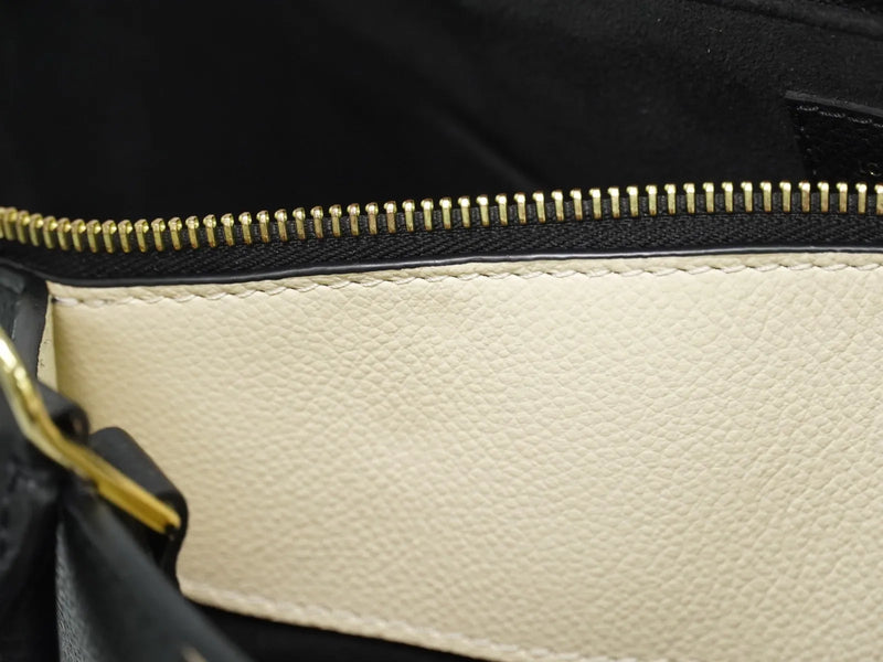 Louis Vuitton Petit Palais Bicolor Monogram Empreinte Giant Black Leather Bag