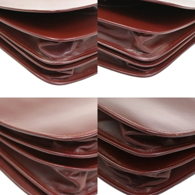 Cartier Must De Leather Burgundy Bag