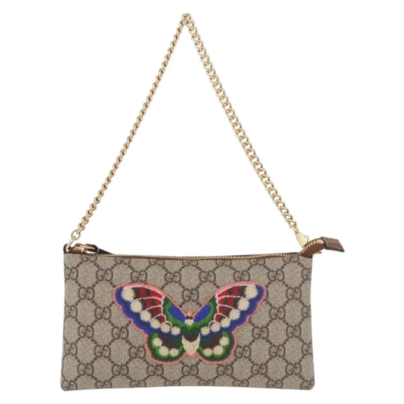 Gucci Pochette Gg Canvas Beige Pvc Bag