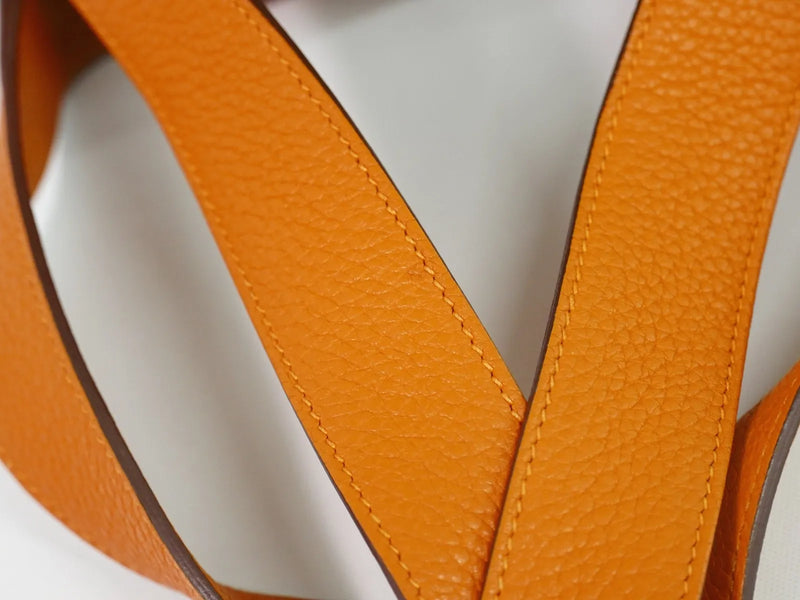Hermes Picotin Lock Togo Orange Leather Bag
