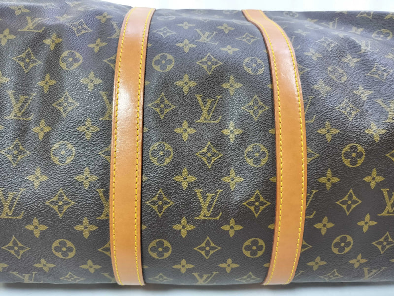 Louis Vuitton Keepall Bandouliere Monogram Canvas Brown Bag