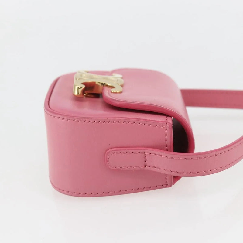 Celine Triomphe Shoulder Smooth Calfskin Pink Leather Bag