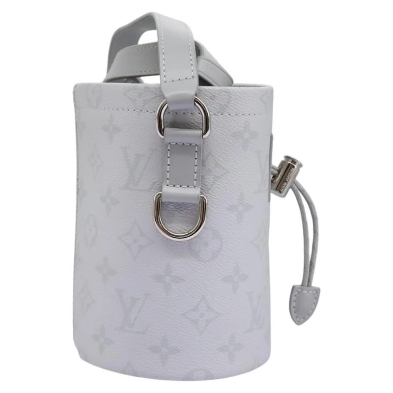 Louis Vuitton Chalk Nano Limited Edition Logo Story Monogram Canvas Gray Bag