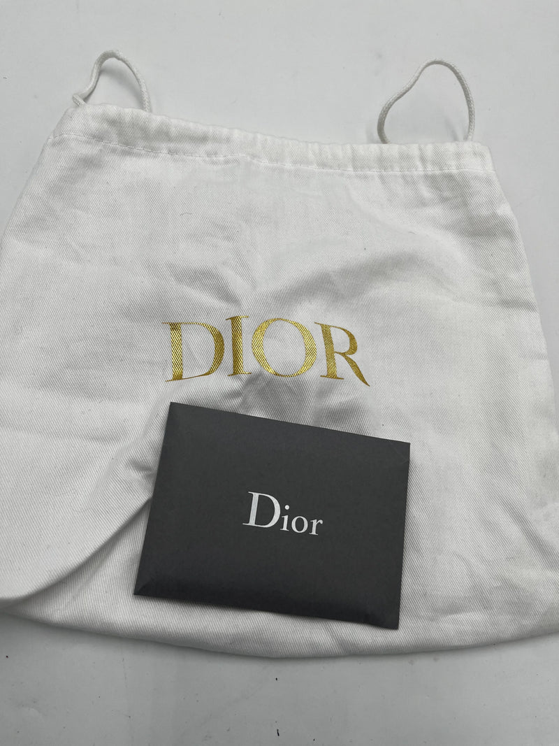 Christian Dior Cannage Cotton Bead Embroidery Pink Beads Bag