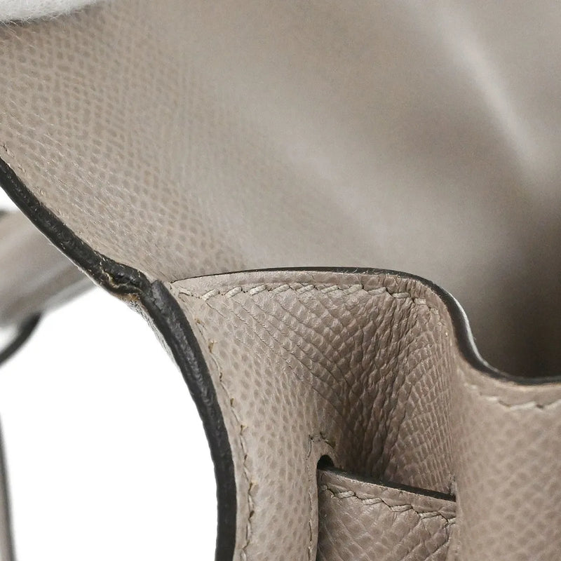 Hermes Kelly Grey Epsom With Gold Hardware Gray Leather Bag