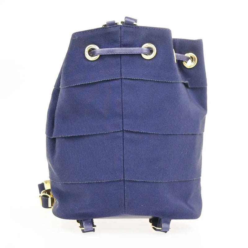 Salvatore Ferragamo Vara Chain Canvas Purple Bag