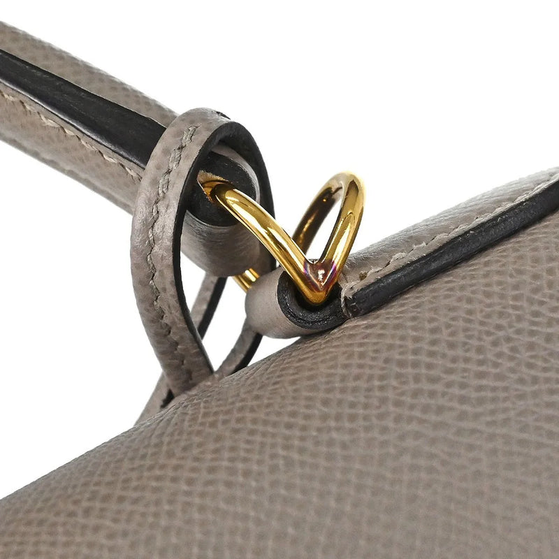 Hermes Kelly Grey Epsom With Gold Hardware Gray Leather Bag