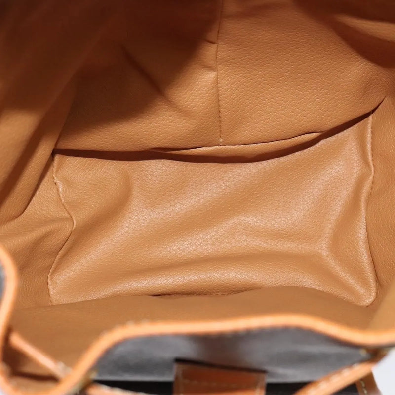 Celine Vintage Macadam Canvas And Leather Brown Pvc Bag