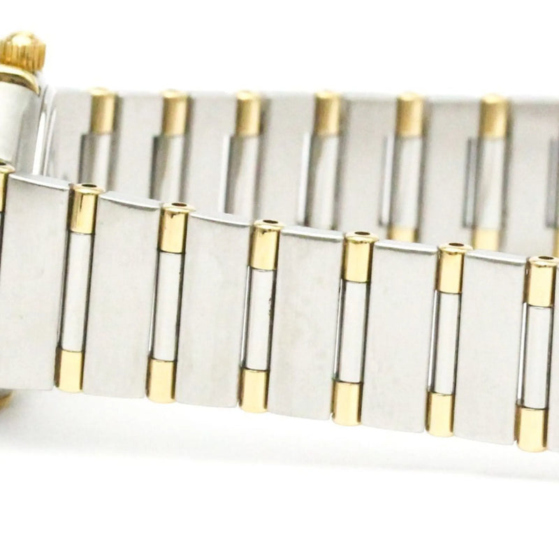 Omega Constellation Quartz Stainless Steel And Yellow Gold With Diamond Bezel Markers Mother Of Pearl Watch