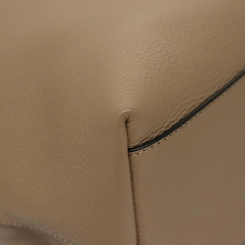 Versace La Medusa Tote Embossed Canvas Beige Leather Bag