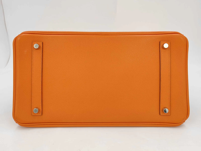Hermes Birkin Epsom Orange Leather Bag