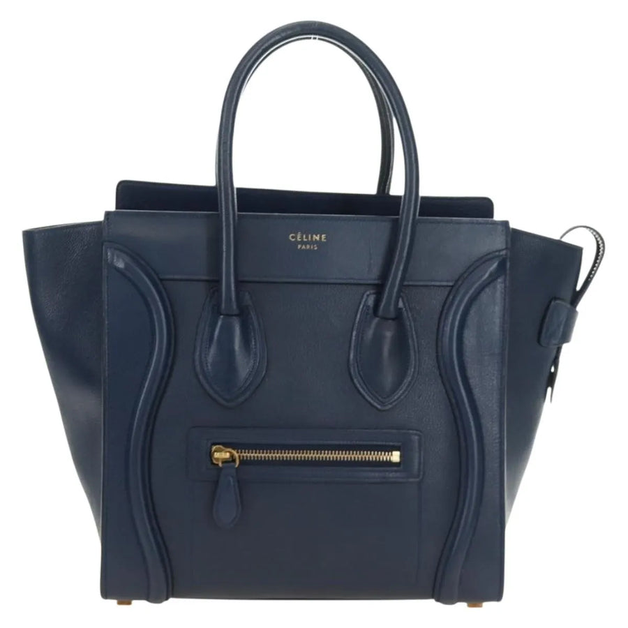 Celine Luggage Smooth Leather Navy Bag