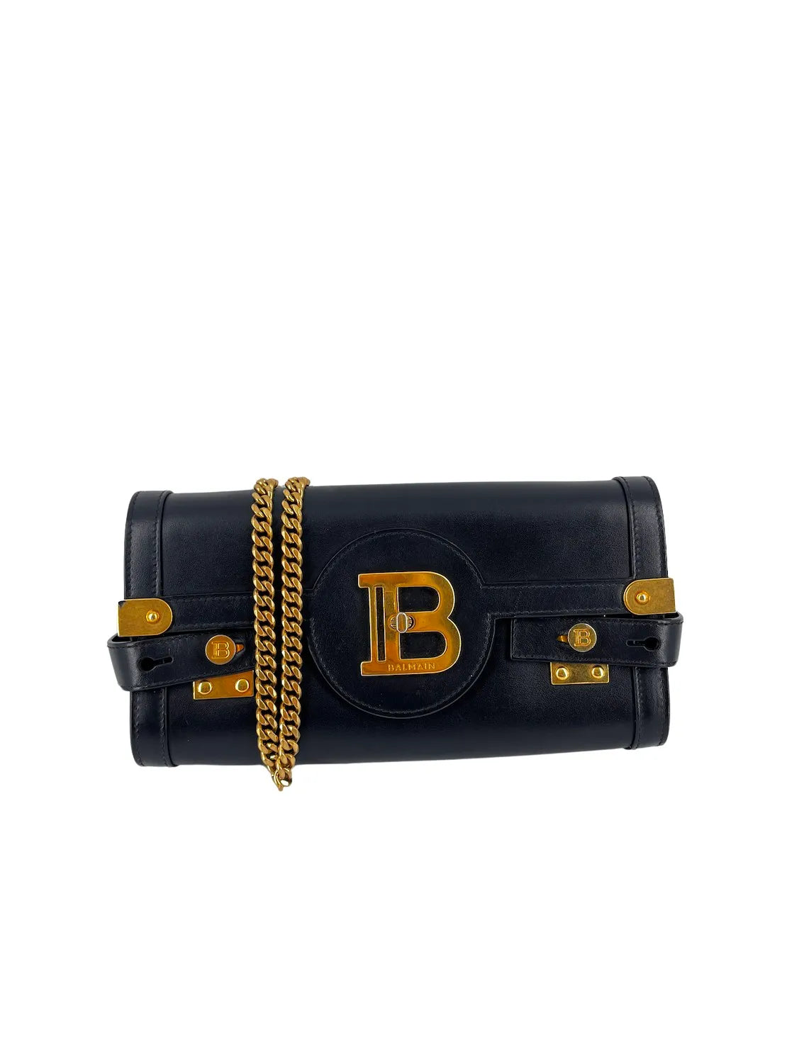 Balmain B-Buzz Leather Black Bag