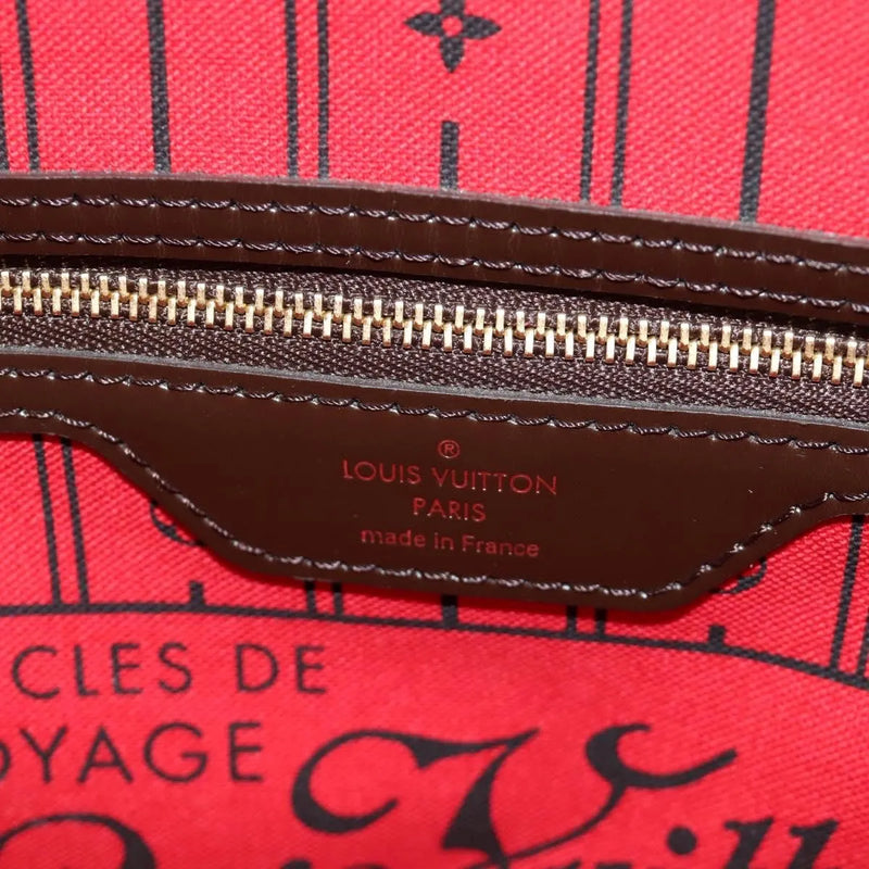 Louis Vuitton Neverfull Tote Damier Brown Canvas Bag