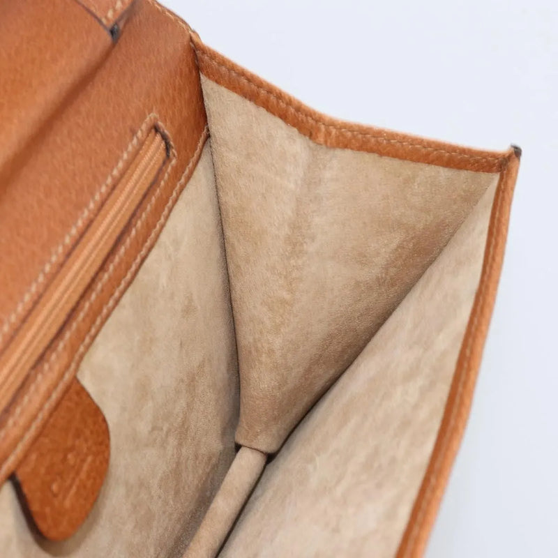 Gucci Vintage Clutch Leather Brown Bag