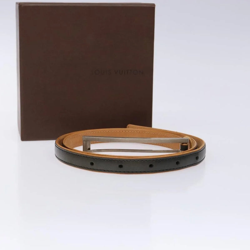 Louis Vuitton Belt Patent Black Leather Accessory