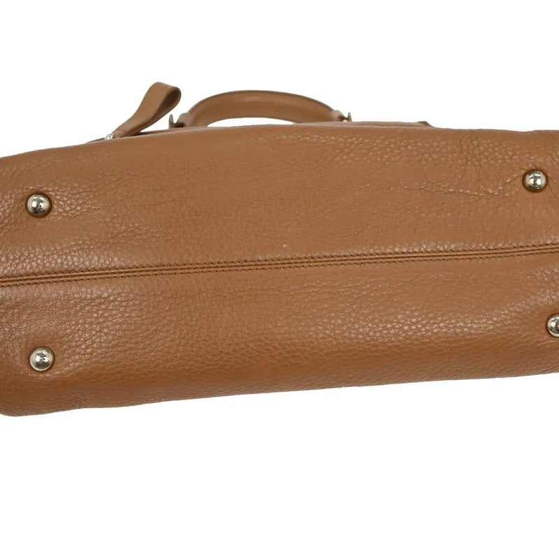 Salvatore Ferragamo Sofia Satchel Leather Brown Bag