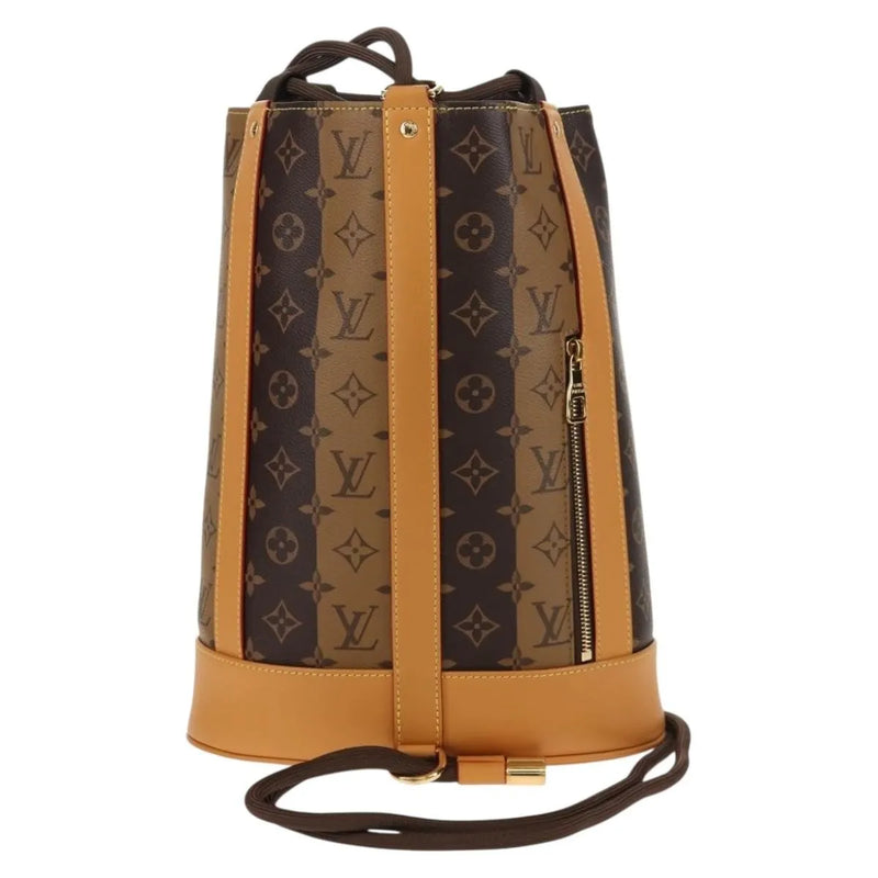 Louis Vuitton Nigo Randonnee Limited Edition Stripes Monogram Canvas Brown Bag