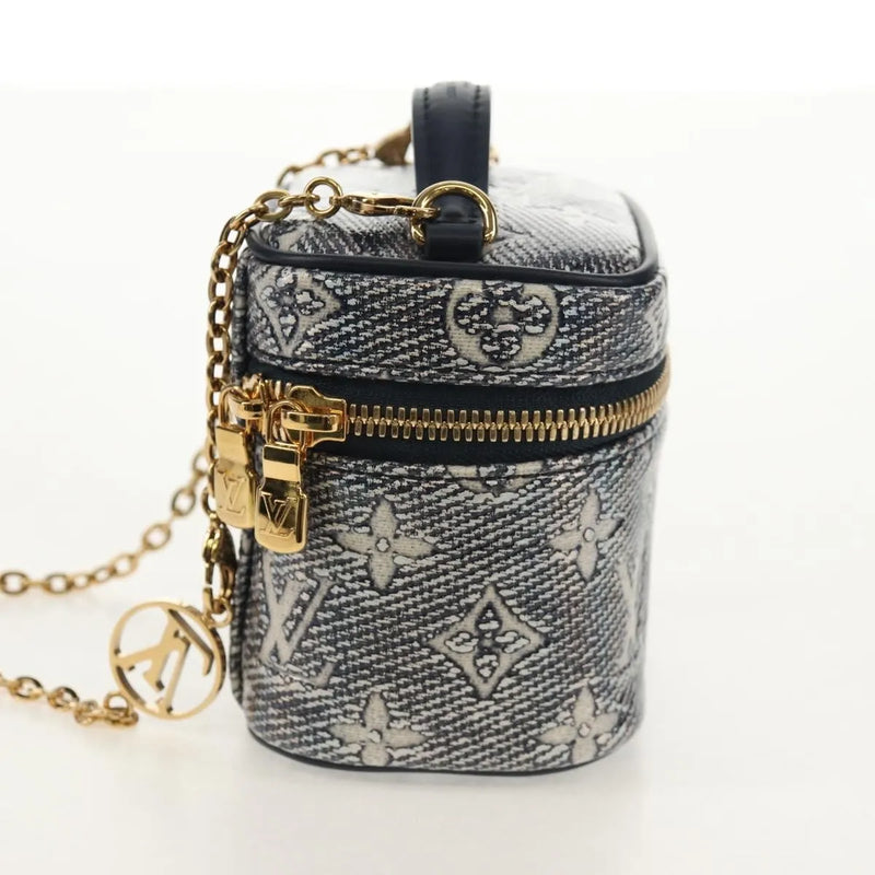 Louis Vuitton Vanity Case Monoglam Jacquard Canvas Navy Bag