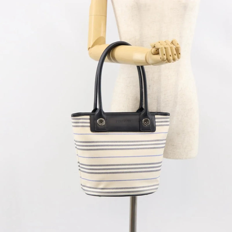 Burberry Blue Label Canvas White Bag