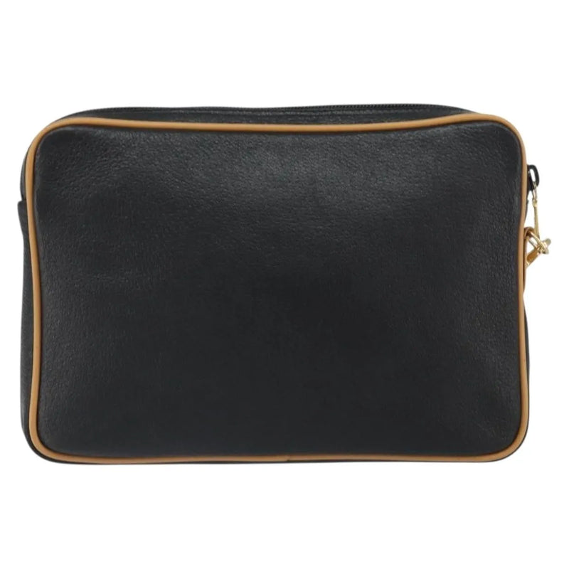 Gucci Vintage Clutch Leather Black Bag