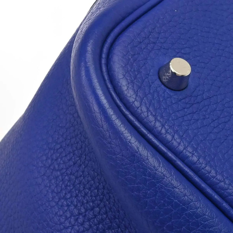 Hermes Picotin Lock Clemence Blue Leather Bag