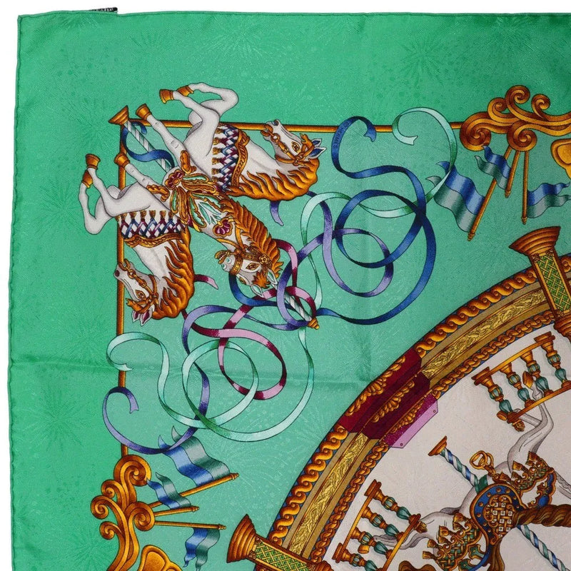 Hermes Carré 90 Silk Multicolor Green Accessory