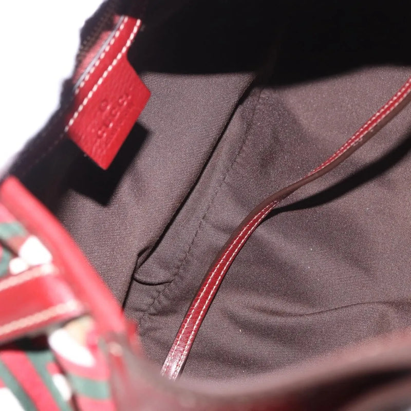 Gucci Vintage Jackie Shoulder Canvas And Leather Green Bag