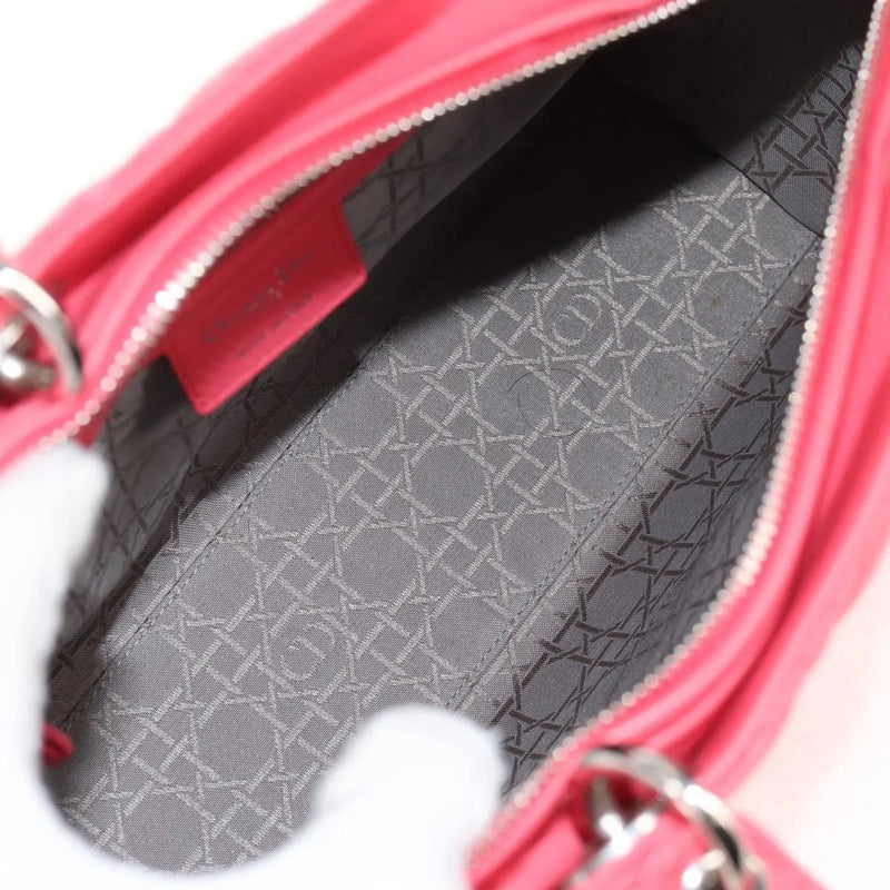 Christian Dior Lady Cannage Matelassé Pink Leather Bag