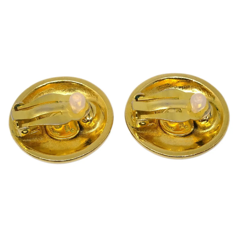 Chanel Cc Round Metal Gold Gold_plated Jewelry