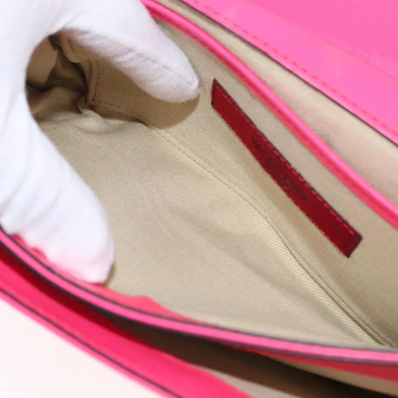 Valentino Garavani Va Voom Clutch Leather Pink Bag