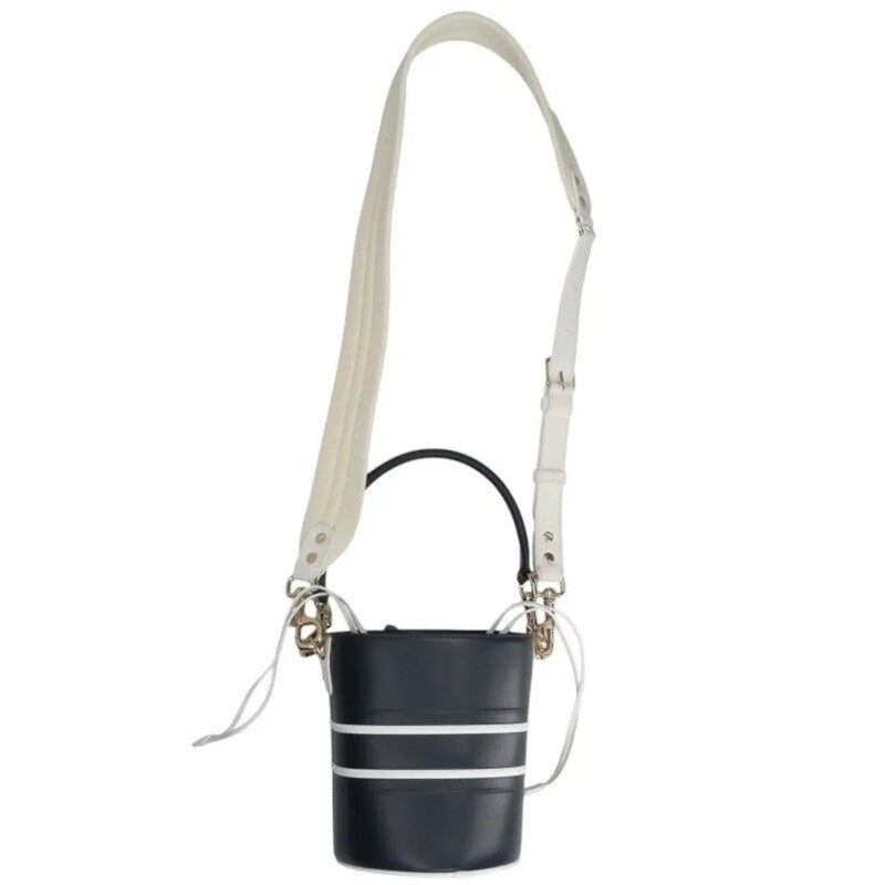Christian Dior Vibe Drawstring Bucket Leather Black Calfskin Bag