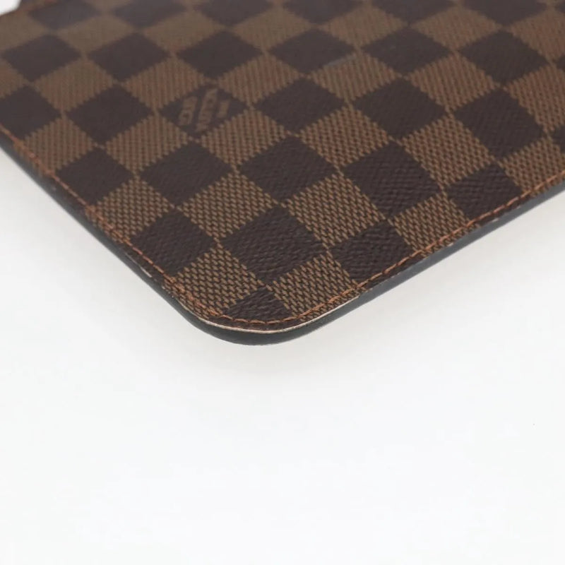 Louis Vuitton Neverfull Pochette Damier Brown Canvas Bag