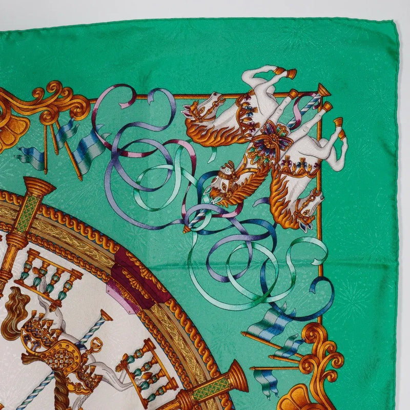 Hermes Carré 90 Silk Multicolor Green Accessory